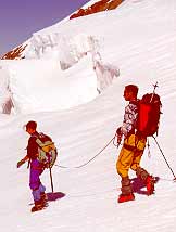 Randonne glaciaire dans les Alpes